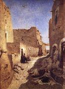 Eugene Fromentin A Street in El-Aghouat china oil painting reproduction